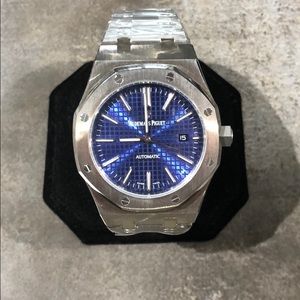 AAA ap blue dial skeleton back automatic watch